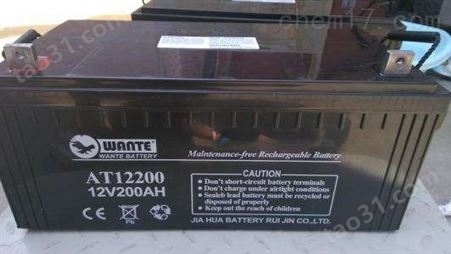 WANTE万特蓄电池12V200AH炼钢厂UPS电池