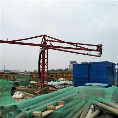 河北沧州18米电动框架布料机 工地18米手动圆筒式布料机
