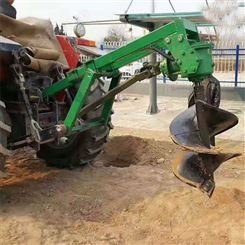 拖拉机挖坑机 雷创农用荒地种树施肥螺旋打坑机