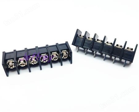 5只间距8.25mm栅栏式PCB接线端子35C线路板焊接2接线端子台4P黑KF