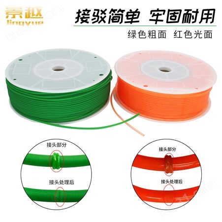 聚氨酯PU圆皮带绿色粗面可粘接O型环形圆带电机传动工业皮带整卷