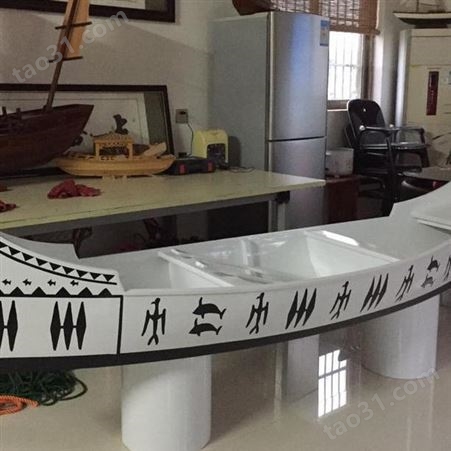 手工定制泰国彩绘木船 酒店装饰船 公园手划船 景观装饰船