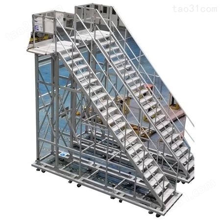 加工定制工业铝型材检修平台 江西花纹铝板登高梯 铝合金踏台 防滑