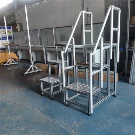 来图定制铝型材跨线桥直升机检修平台踏台楼梯工业设备踏台加工配套生产