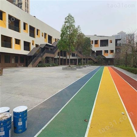 幼儿园彩色透水地坪混凝土 幼儿园运动地坪彩色透水混凝土 地石丽地坪漆厂家