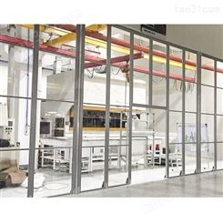 工厂防护围栏 车间用屏风隔断隔离网 铝型材4040框架